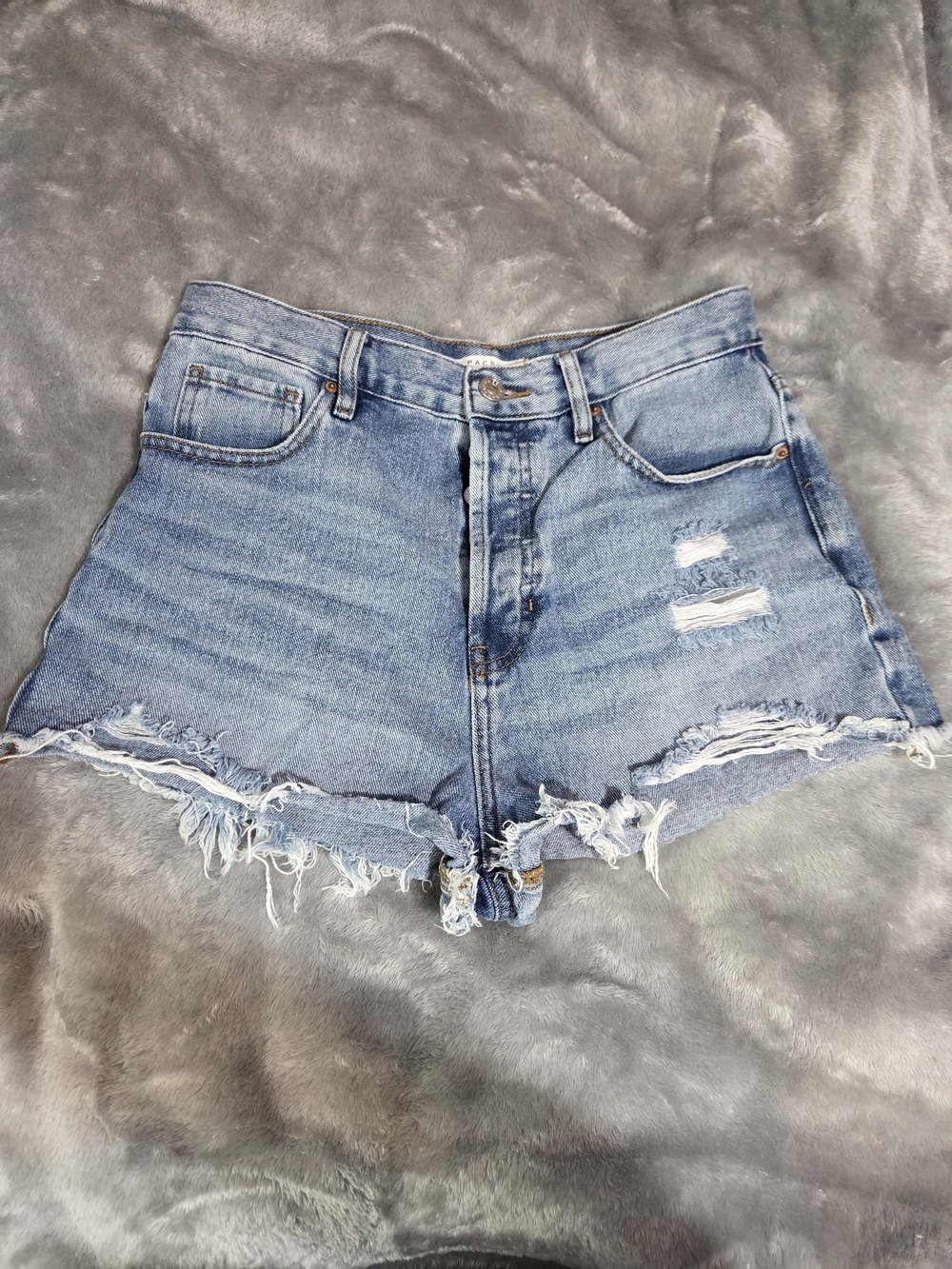 High-Rise Pacsun Light Blue Distressed Denim Cutoff Shorts